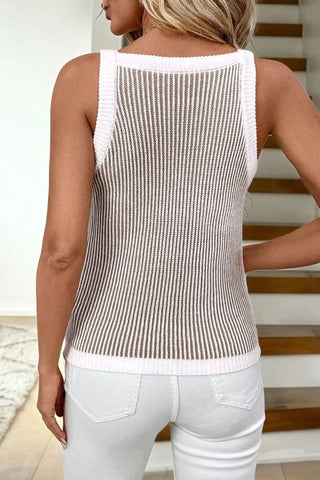 Ribbed Knit Sweater Tank Top