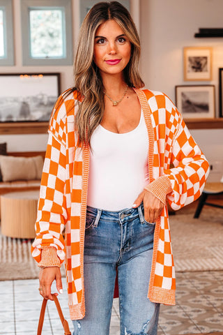 Checkered Sweater Orange