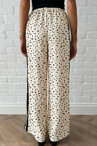 Beige Leopard Print Pants