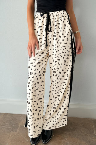 Beige Leopard Print Pants