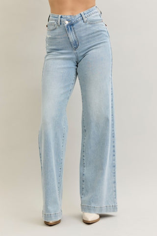 Cross Over Judy Blue Wide Leg