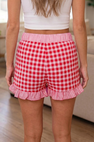 Red and White Checker Shorts