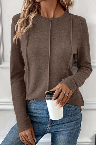 Exposed Seam Top Coffee