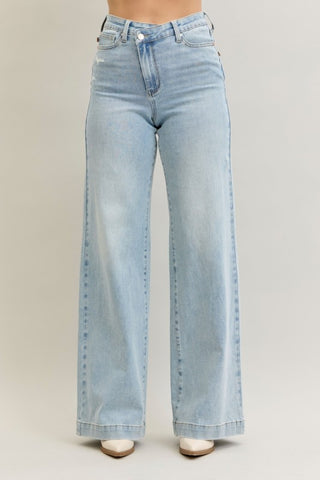 Cross Over Judy Blue Wide Leg